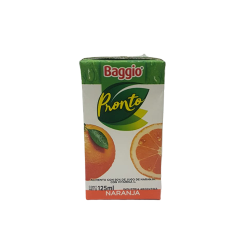 JUGO BAGGIO NARANJA 18X125cc            