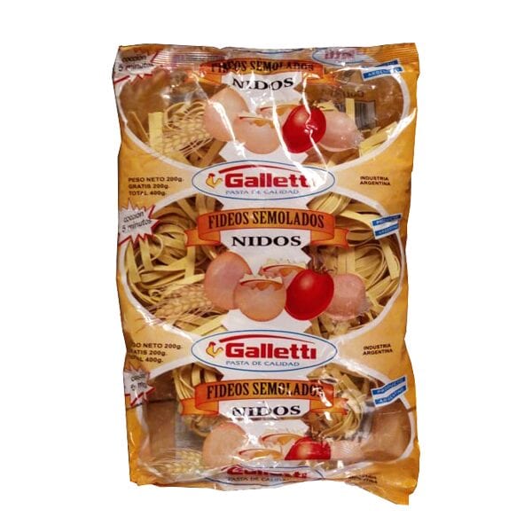 FIDEOS NIDO AMARILLO GALLETTI 10X400GS