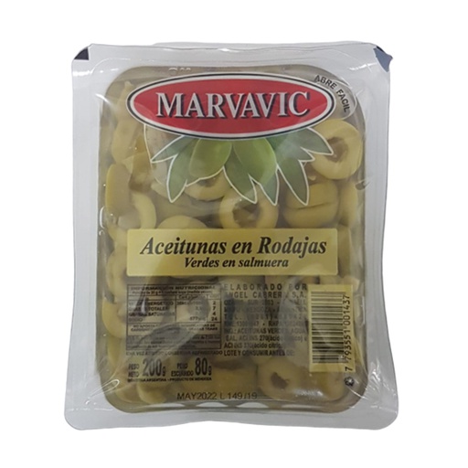 [00563        ] ACEITUNA VERDE MARVAVIC RODAJA BAND.15x200cc        