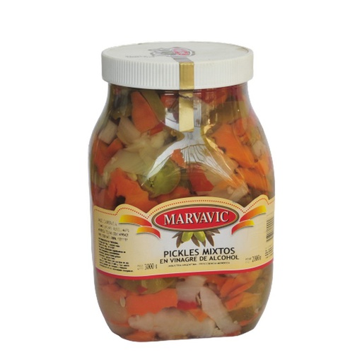 [00566        ] PICKLES  VINAGRE MARVAVIC.x3Kg FRASCO          